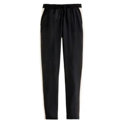 Silk colorblock pant