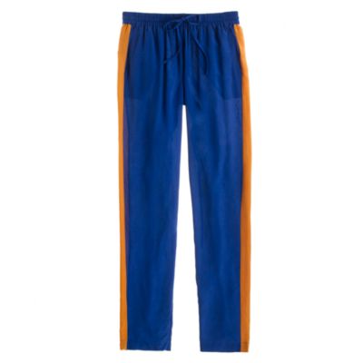 Silk colorblock pant