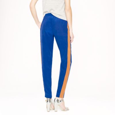 Silk colorblock pant