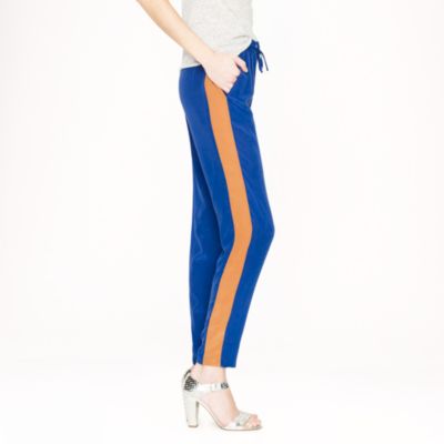 Silk colorblock pant
