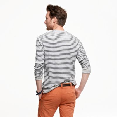 Crossknit long-sleeve tee in Driggs stripe