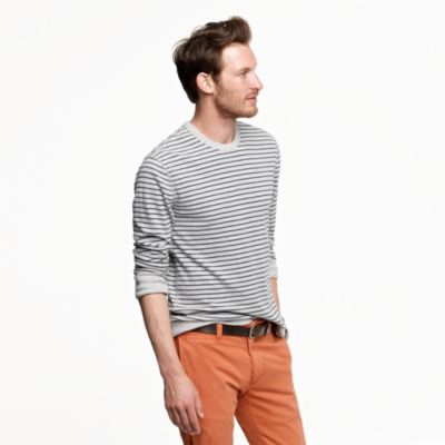 Crossknit long-sleeve tee in Driggs stripe