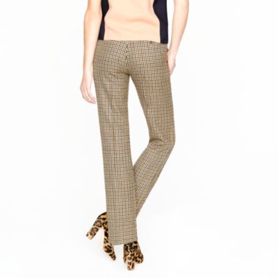 Stovepipe trouser in wool check
