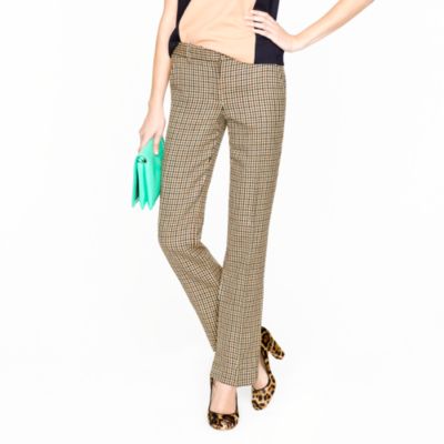 Stovepipe trouser in wool check