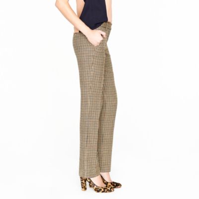Stovepipe trouser in wool check