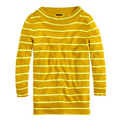 Collection cashmere bateau sweater in stripe
