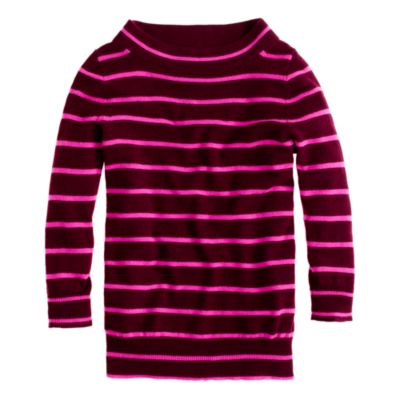 Collection cashmere bateau sweater in stripe