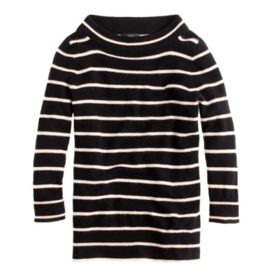 Collection cashmere bateau sweater in stripe