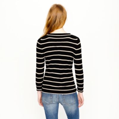 Collection cashmere bateau sweater in stripe