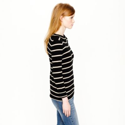 Collection cashmere bateau sweater in stripe