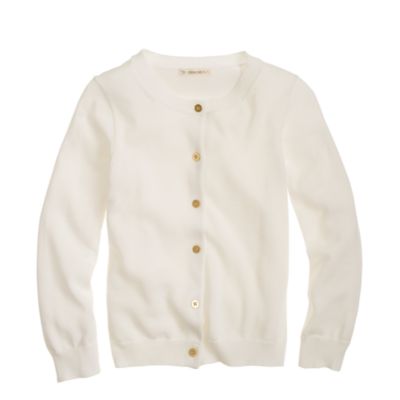 Girls' gold-button Caroline cardigan