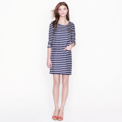 Jules dress in stripe silk twill