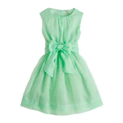 Girls' organdy bow dress