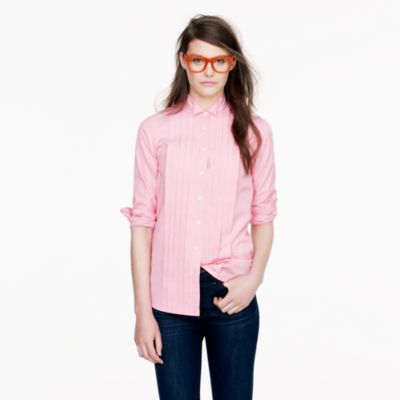 Tuxedo shirt in red Thomas Mason&reg; fabric
