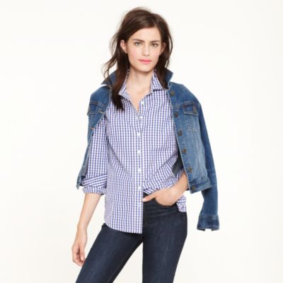 Perfect shirt in two-color gingham Thomas Mason&reg; fabric