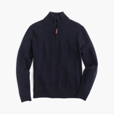 Lambswool half-zip sweater