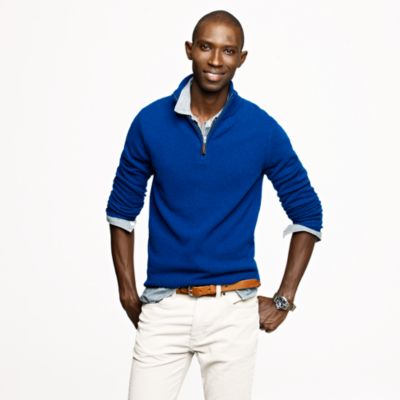 Lambswool half-zip sweater