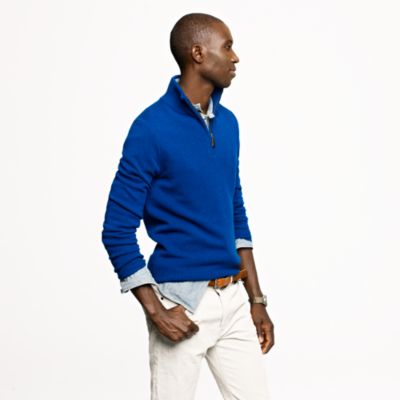 Lambswool half-zip sweater