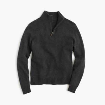 Tall lambswool half-zip sweater