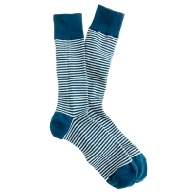 Thin-stripe ribbed socks