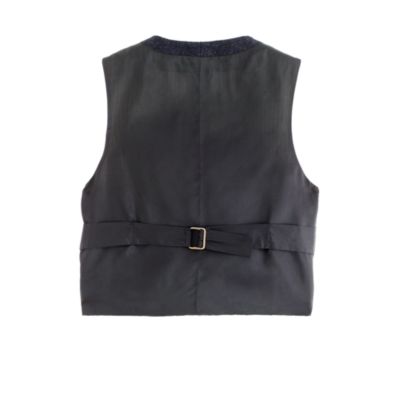 Boys' navy herringbone vest
