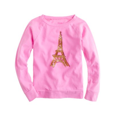 Girls' long-sleeve Eiffel Tower tee