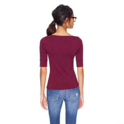 Perfect-fit boatneck tee