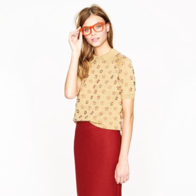 Collection jeweled petal sweater