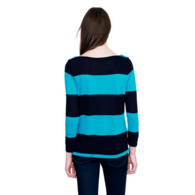 Rugby-stripe boatneck top