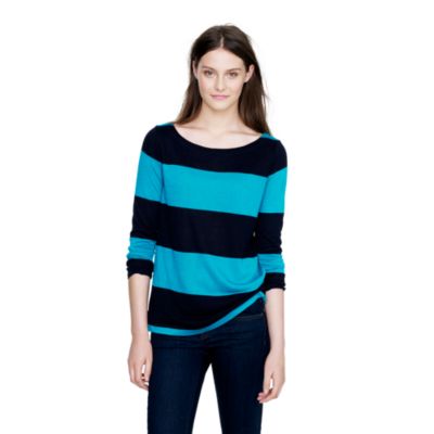 Rugby-stripe boatneck top