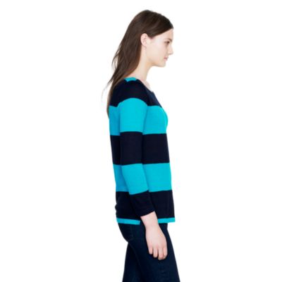 Rugby-stripe boatneck top