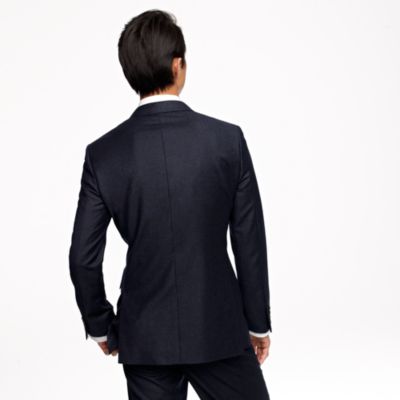 Ludlow suit jacket with double vent in glen plaid Italian wool flannel