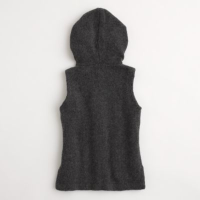 Factory girls' hooded ribbon-belt vest