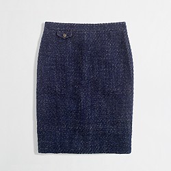 Factory No. 2 pencil skirt in textured tweed
