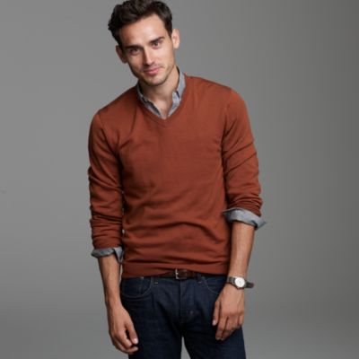 Tall merino V-neck sweater