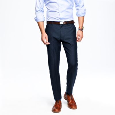 Ludlow classic suit pant in glen plaid Italian wool flannel