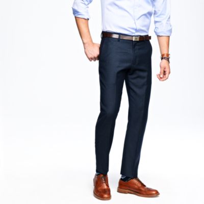 Ludlow classic suit pant in glen plaid Italian wool flannel