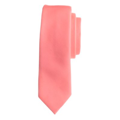 Boys' chino tie in neon peach