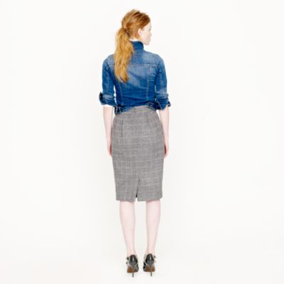 Collection pencil skirt in windowpane