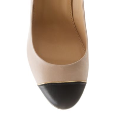 Etta cap toe leather pumps