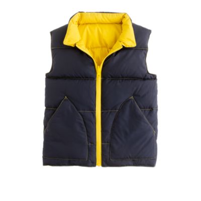 Boys' reversible puffer vest