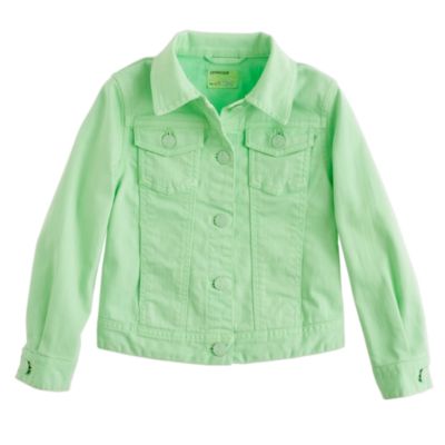 Girls' garment-dyed denim jacket