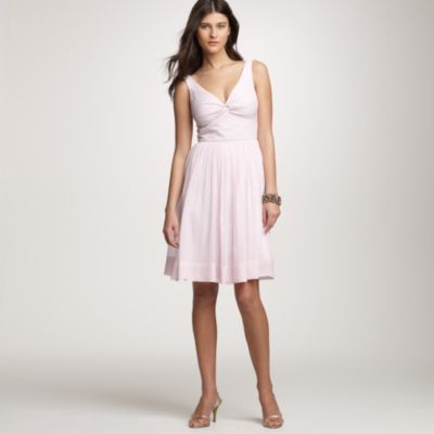 Silk chiffon twist-tank dress