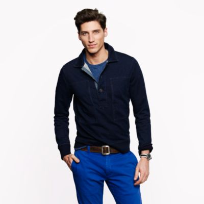 Wallace & Barnes indigo fleece workshirt