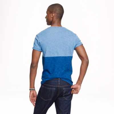 Colorblock indigo tee