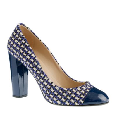 Collection Etta cap toe tweed pumps