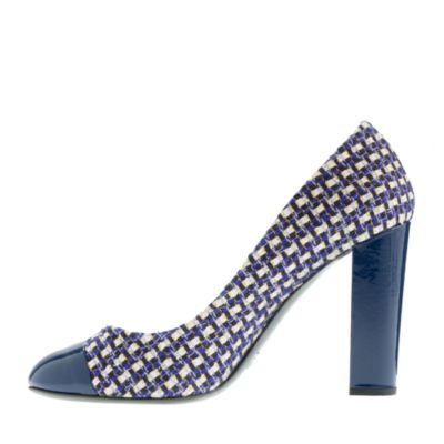 Collection Etta cap toe tweed pumps
