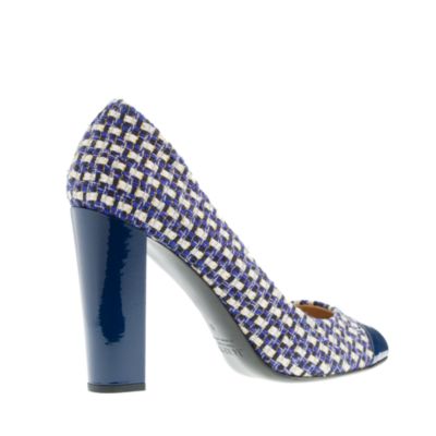 Collection Etta cap toe tweed pumps