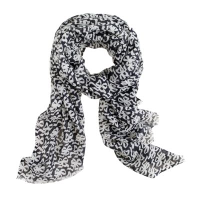 Printed wool scarf