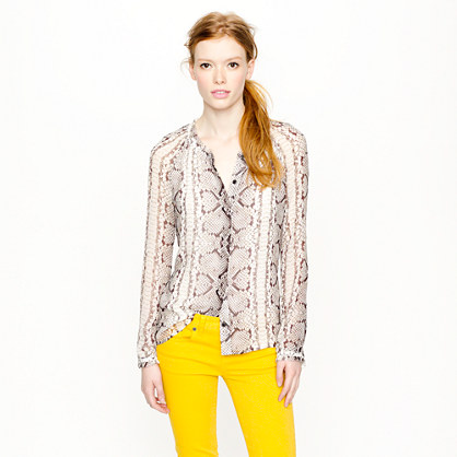 Collection snake-print blouse